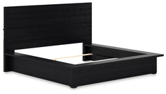 Londer Black King Panel Bed - Ornate Home