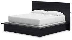 Londer Black King Panel Bed - Ornate Home