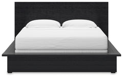 Londer Black King Panel Bed - Ornate Home