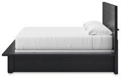 Londer Black King Panel Bed - Ornate Home