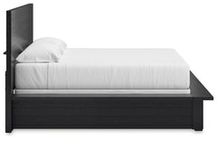 Londer Black King Panel Bed - Ornate Home