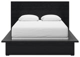 Londer Black Queen Panel Bed (Online Special Price) - Ornate Home