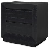 Londer Black Two Drawer Nighstand - Ornate Home