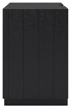 Londer Black Two Drawer Nighstand - Ornate Home