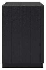 Londer Black Two Drawer Nighstand - Ornate Home