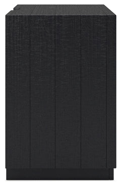 Londer Black Two Drawer Nighstand - Ornate Home