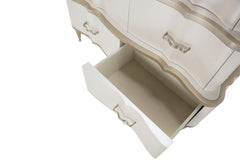 London Place Creamy Pearl 6-Drawer Tiered Chest - Ornate Home