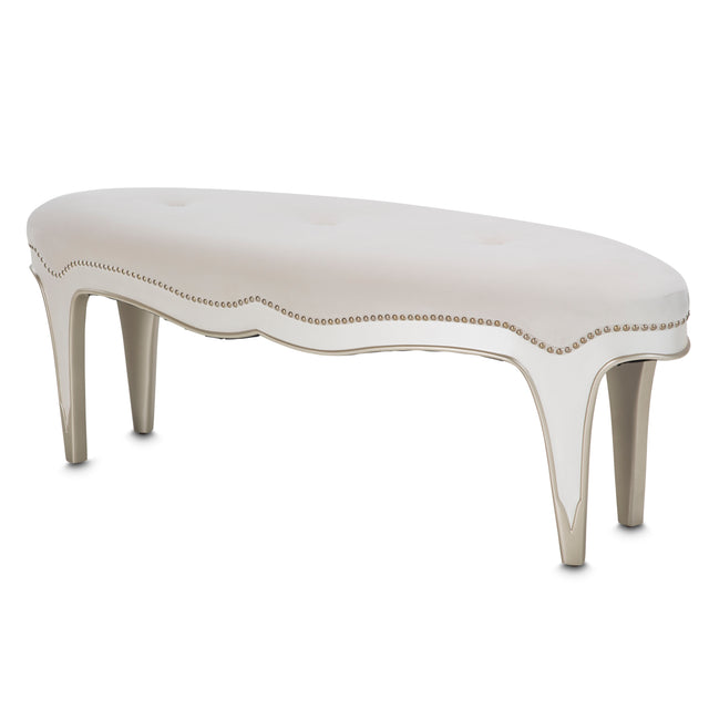London Place Creamy Pearl Bed Bench - Ornate Home