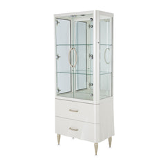 London Place Creamy Pearl Display Cabinet - Ornate Home