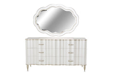 London Place Creamy Pearl Dresser with Mirror - Ornate Home
