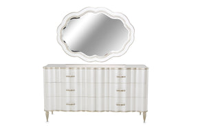 London Place Creamy Pearl Dresser with Mirror - Ornate Home