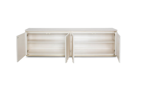 London Place Creamy Pearl Media Cabinet - Ornate Home