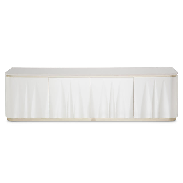 London Place Creamy Pearl Media Cabinet - Ornate Home