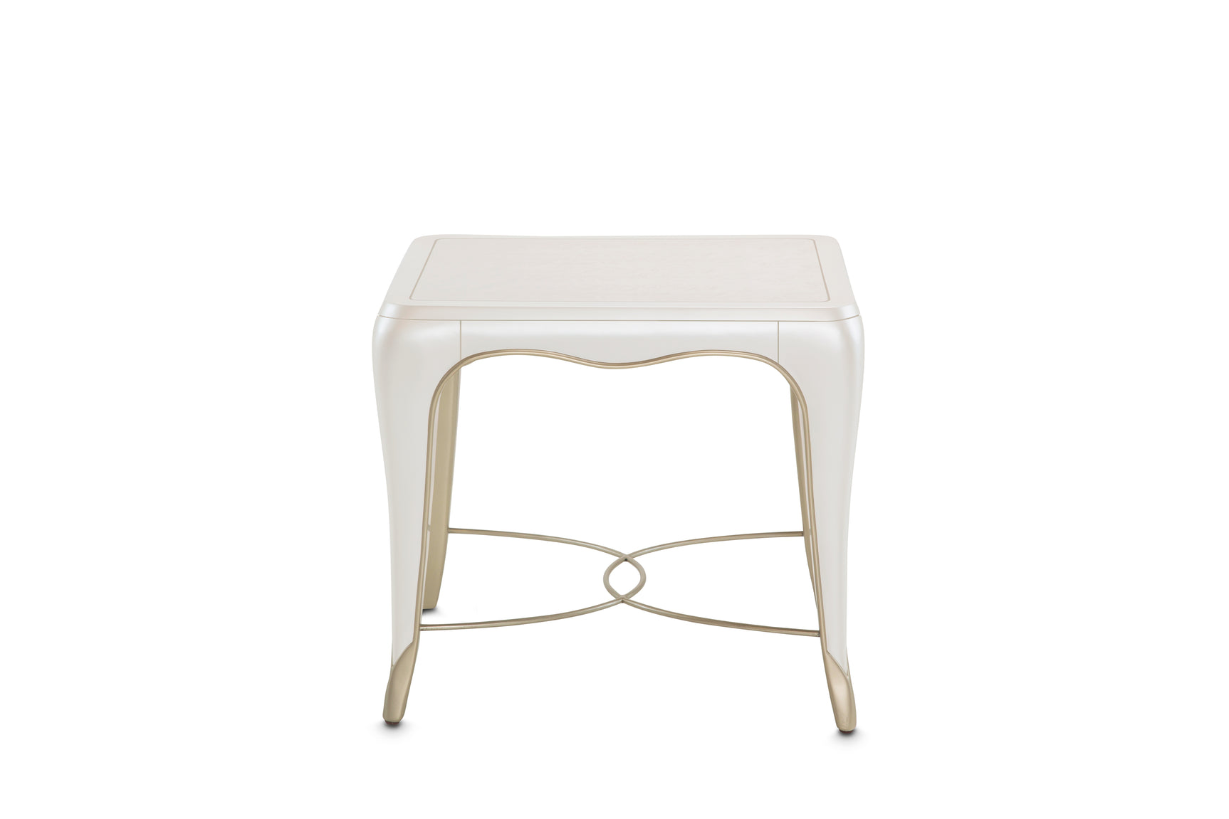 London Place Creamy Pearl Rectangular End Table - Ornate Home