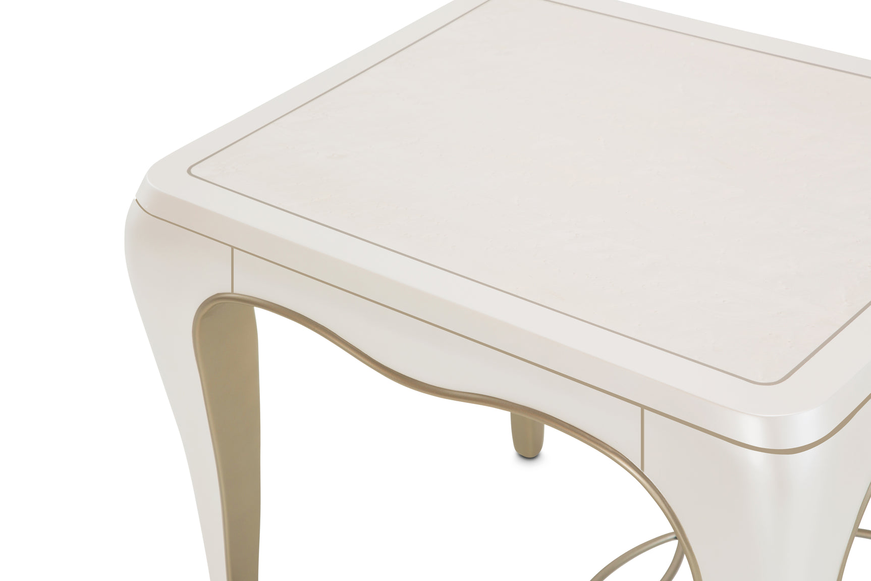 London Place Creamy Pearl Rectangular End Table - Ornate Home