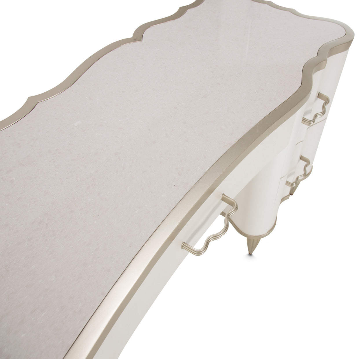 London Place Creamy Pearl Vanity Desk - Ornate Home