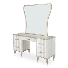 London Place Creamy Pearl Vanity with Mirror - Ornate Home