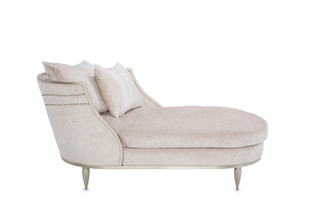 London Place Light Champagne/Parchment Chaise - Ornate Home