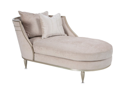London Place Light Champagne/Parchment Chaise - Ornate Home