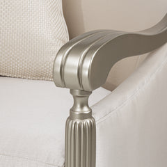 London Place Platinum/Porcelain Accent Chair - Ornate Home