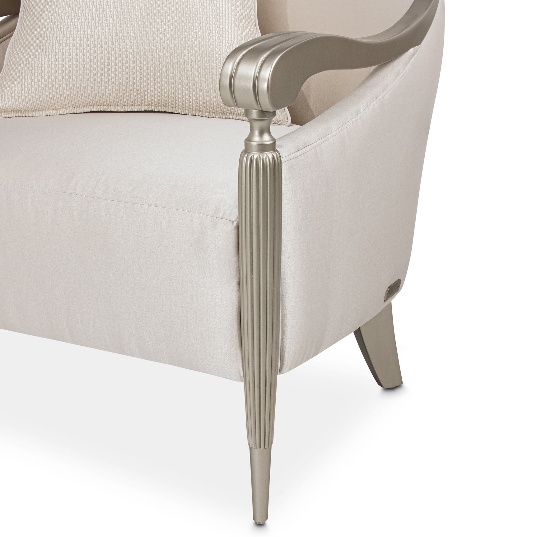 London Place Platinum/Porcelain Accent Chair - Ornate Home