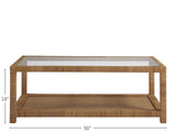 Long Key Natural Cocktail Table - Ornate Home