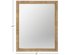 Long Key Natural Rattan Mirror - Ornate Home