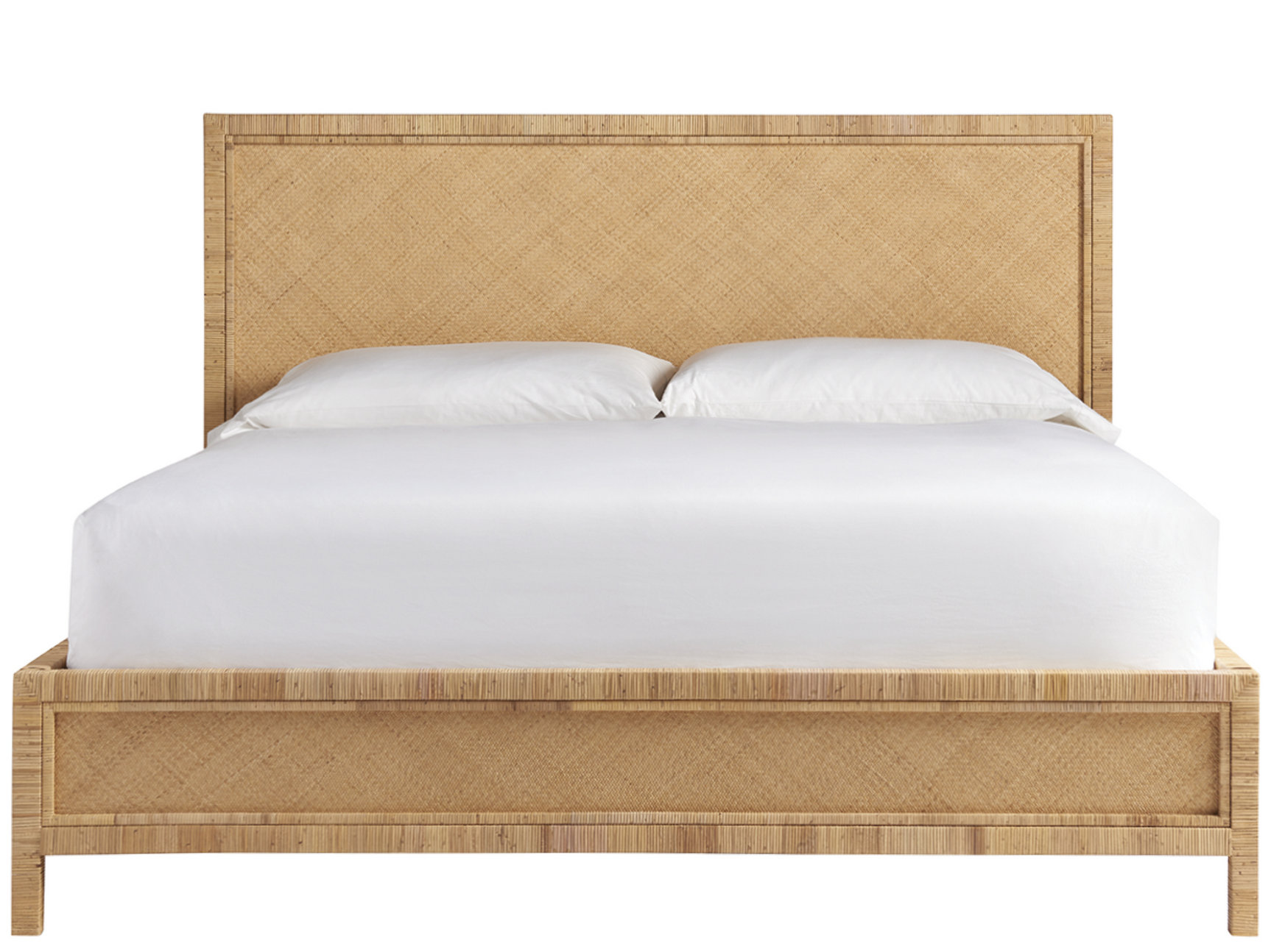 Long Key Natural Rattan Queen Bed - Ornate Home