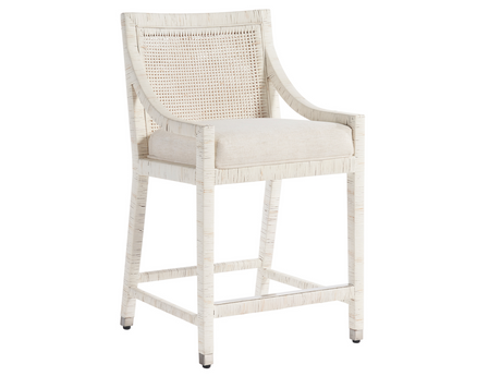 Longboa Nomad Snow/White Rattan t Counter Chair - Ornate Home