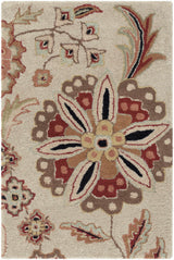 Longford Beige Floral Wool Carpet - Ornate Home