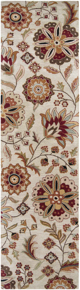 Longford Beige Floral Wool Carpet - Ornate Home