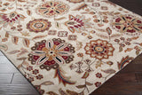 Longford Beige Floral Wool Carpet - Ornate Home