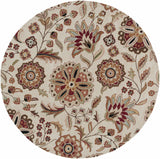 Longford Beige Floral Wool Carpet - Ornate Home