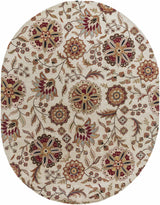 Longford Beige Floral Wool Carpet - Ornate Home