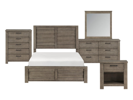 Longview Gray 5-Piece Queen Bedroom Set - Ornate Home