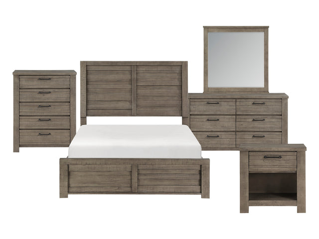 Longview Gray 5-Piece Queen Bedroom Set - Ornate Home