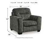 Lonoke Gunmetal 2 Loveseats & Chair (Online Special Price) - Ornate Home