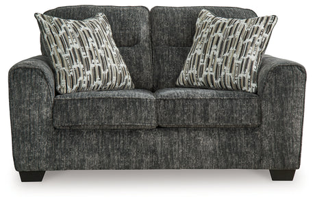 Lonoke Gunmetal 2 Loveseats & Chair - Ornate Home