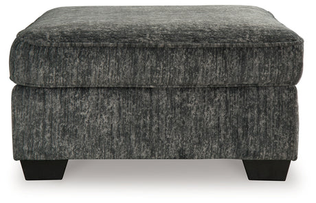 Lonoke Gunmetal 2-Piece Sectional & Ottoman (LAF Corner) - Ornate Home