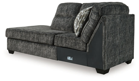 Lonoke Gunmetal 2-Piece Sectional & Ottoman (LAF Corner) - Ornate Home