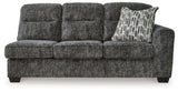Lonoke Gunmetal 2-Piece Sectional & Ottoman (LAF Corner) - Ornate Home