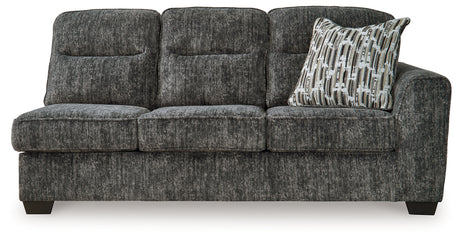 Lonoke Gunmetal 2-Piece Sectional & Ottoman (LAF Corner) - Ornate Home