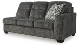 Lonoke Gunmetal 2-Piece Sectional & Ottoman (LAF Corner) - Ornate Home