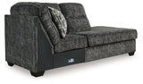 Lonoke Gunmetal 2-Piece Sectional & Ottoman (RAF Corner) - Ornate Home