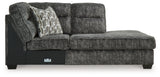 Lonoke Gunmetal 2-Piece Sectional & Ottoman (RAF Corner) - Ornate Home