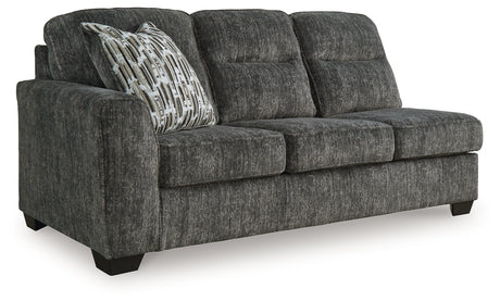 Lonoke Gunmetal 2-Piece Sectional and Ottoman - Ornate Home