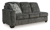 Lonoke Gunmetal 2pc RAF Chaise Sectional - Ornate Home