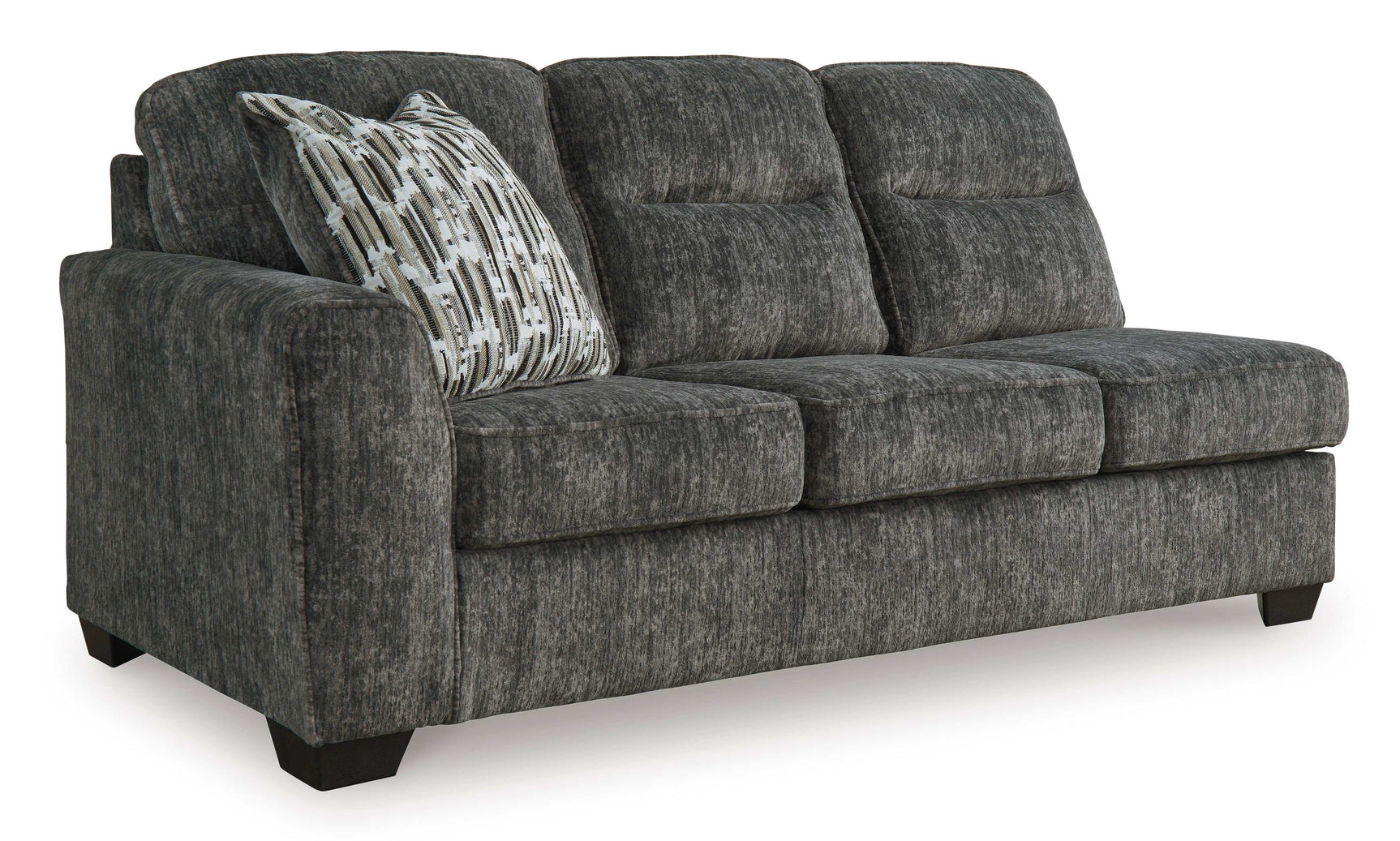 Lonoke Gunmetal 2pc RAF Chaise Sectional - Ornate Home