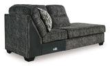 Lonoke Gunmetal 2pc RAF Chaise Sectional - Ornate Home
