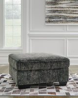 Lonoke Gunmetal Chair and Ottoman - Ornate Home